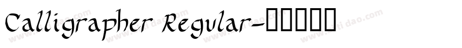 Calligrapher Regular字体转换